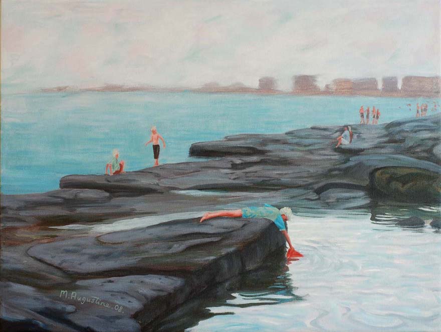A hazy day and a bucket 45x60cm Sold